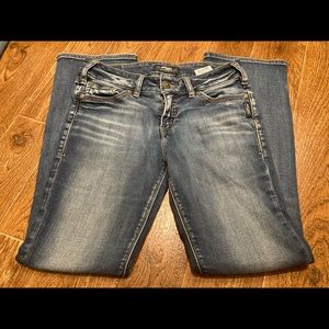 Silver Boyfried Relaxed Jeans Waist 28 in Length 25 in